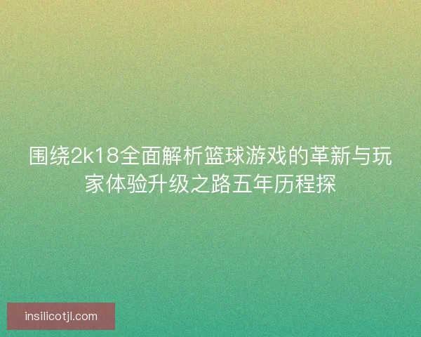围绕2k18全面解析篮球游戏的革新与玩家体验升级之路五年历程探