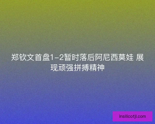 郑钦文首盘1-2暂时落后阿尼西莫娃 展现顽强拼搏精神